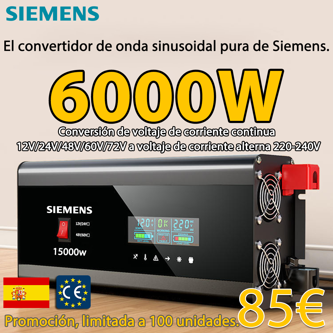 Convertidor de energía de onda sinusoidal pura de 6000W.